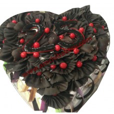 Choco heart flaky cake